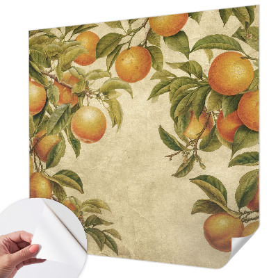 Stick-on wall mural with a fruit branches motif
