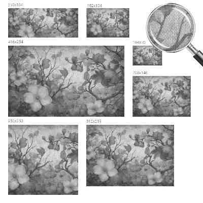 Removable wall mural with a floral branch design