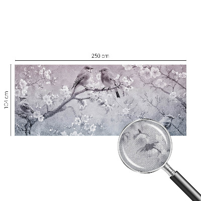 Removable wall mural wallpaper with a subtle nature motif