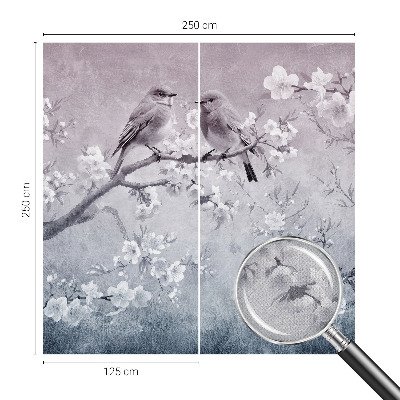 Removable wall mural wallpaper with a subtle nature motif