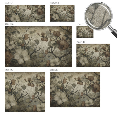 Peel and stick wall mural for living room featuring a floral design
