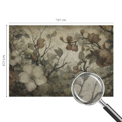 Peel and stick wall mural for living room Floral beauty