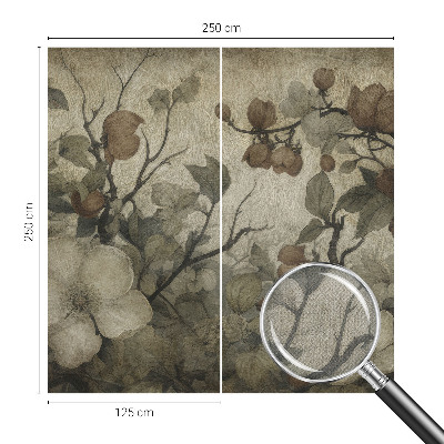 Peel and stick wall mural for living room Floral beauty