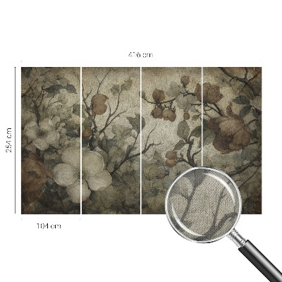 Peel and stick wall mural for living room Floral beauty