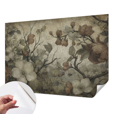 Peel and stick wall mural for living room Floral beauty