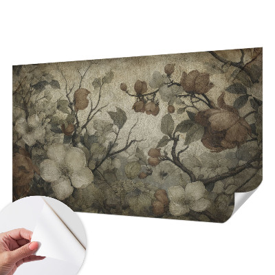 Peel and stick wall mural for living room Floral beauty