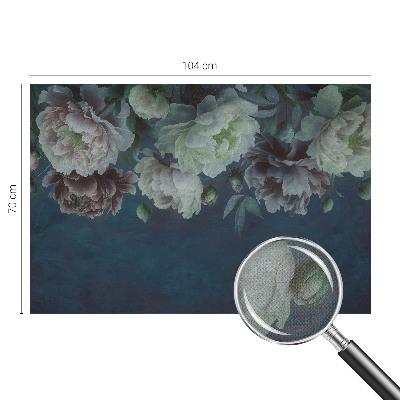 Peel and stick wall mural for bedroom with a floral elegance design