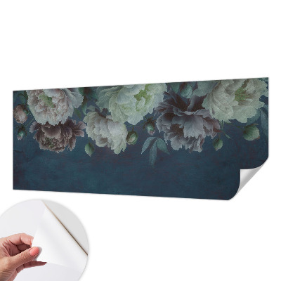 Peel and stick wall mural for bedroom with a floral elegance design