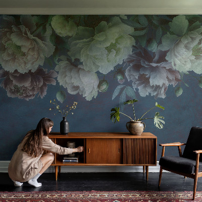 Peel and stick wall mural for bedroom Floral elegance
