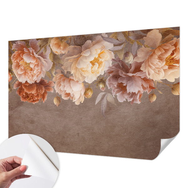 Peel and stick wall mural for kids' room with a floral elegant design