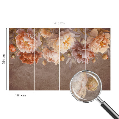 Peel and stick wall mural for kids' room with a floral elegant design