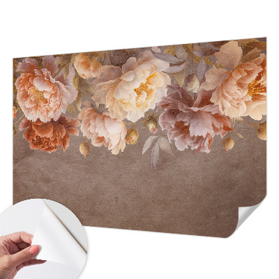 Peel and stick wall mural for kids' room with a floral elegant design