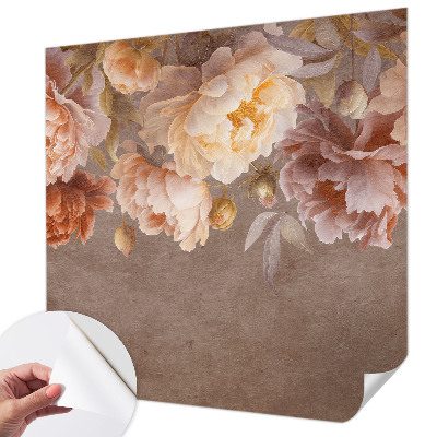 Peel and stick wall mural for kids' room with a floral elegant design