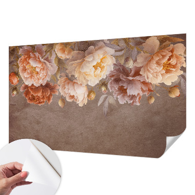 Peel and stick wall mural for kids' room with a floral elegant design
