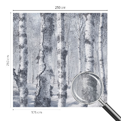 3D photo wallpaper mural with a frosty nature scene