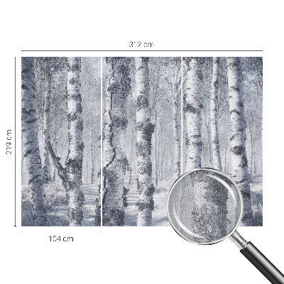 3D photo wallpaper mural with a frosty nature scene