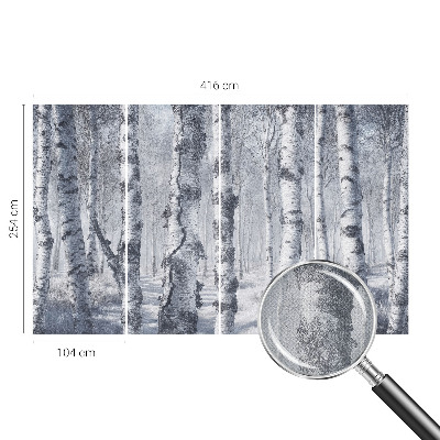 3D photo wallpaper mural with a frosty nature scene