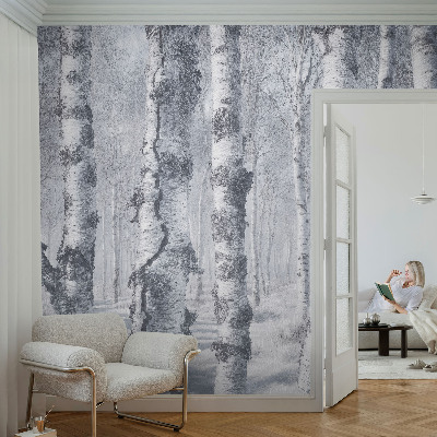3D photo wallpaper mural with a frosty nature scene