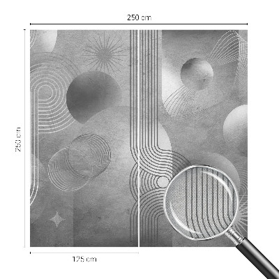 Nursery wall mural with an abstract elegant design