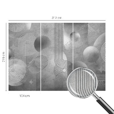 Nursery wall mural with an abstract elegant design