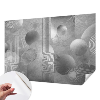 Nursery wall mural with an abstract elegant design