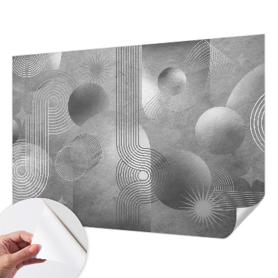 Nursery wall mural with an abstract elegant design