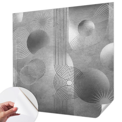 Nursery wall mural with an abstract elegant design