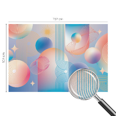 Peel and stick wallpaper mural with a colorful abstract design