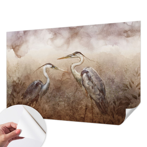 Peel and stick wall mural Elegant birds