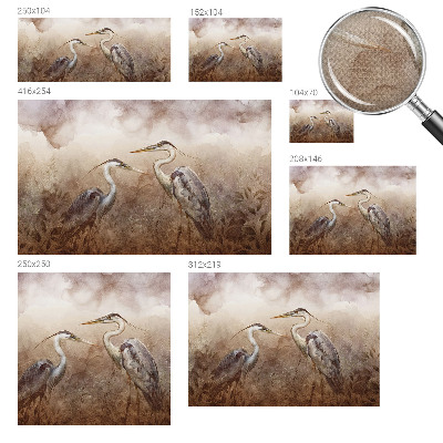 Peel and stick wall mural with an elegant bird design