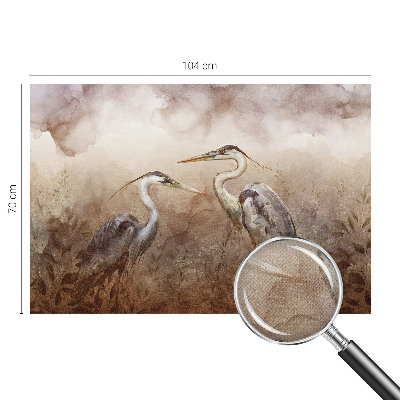 Peel and stick wall mural with an elegant bird design