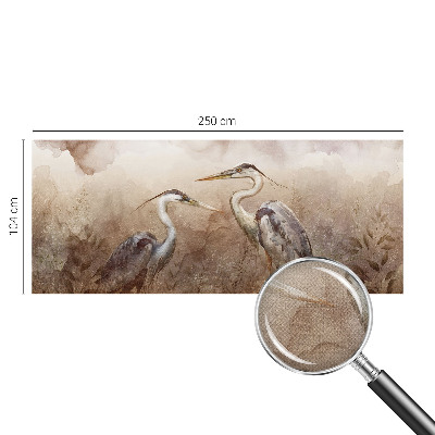 Peel and stick wall mural with an elegant bird design