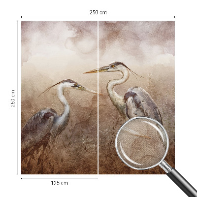 Peel and stick wall mural Elegant birds