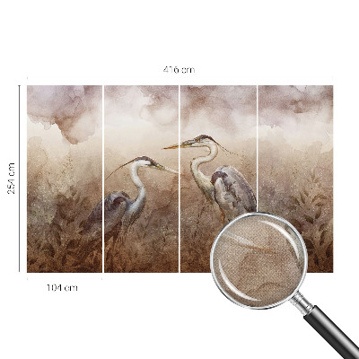 Peel and stick wall mural Elegant birds