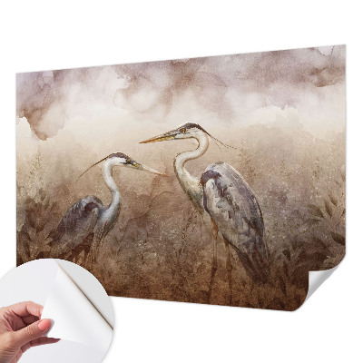 Peel and stick wall mural Elegant birds