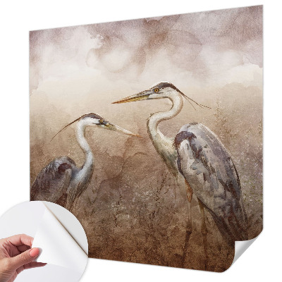 Peel and stick wall mural Elegant birds