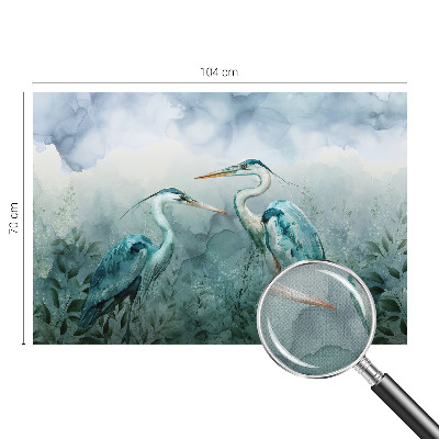 Self-adhesive wall mural with a birds of nature design