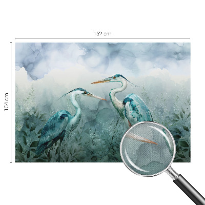Self-adhesive wall mural with a birds of nature design