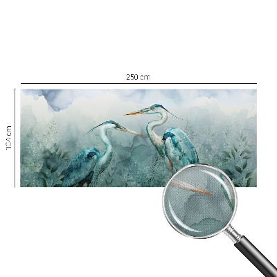 Self-adhesive wall mural with a birds of nature design
