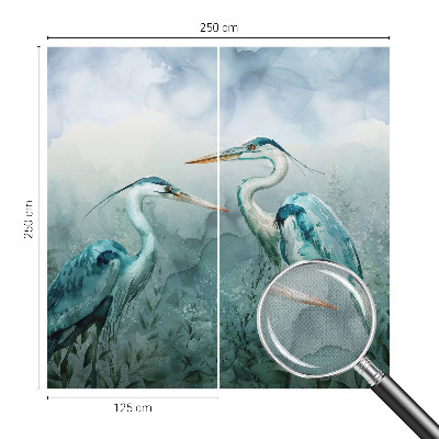Self-adhesive wall mural with a birds of nature design