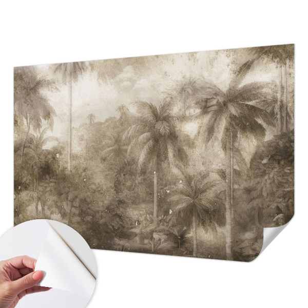 Self-adhesive photo wallpaper with an exotic landscape motif