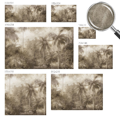 Self-adhesive photo wallpaper with an exotic landscape motif