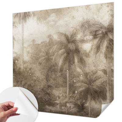 Self-adhesive photo wallpaper with an exotic landscape motif