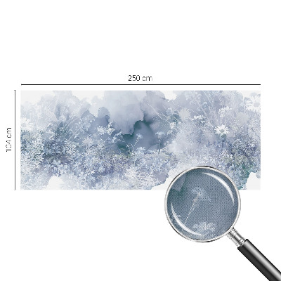 Removable wall mural wallpaper with a flower meadow design
