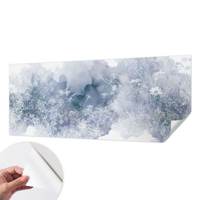 Removable wall mural wallpaper with a flower meadow design
