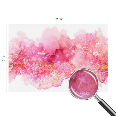 Removable wall mural with a floral pattern