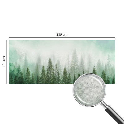 Peel and stick wall mural for bedroom with a wolf in a forest scene