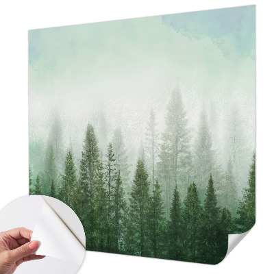 Peel and stick wall mural for bedroom Wolf in the forest