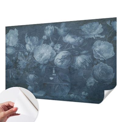 3D wall mural with a floral arrangement design