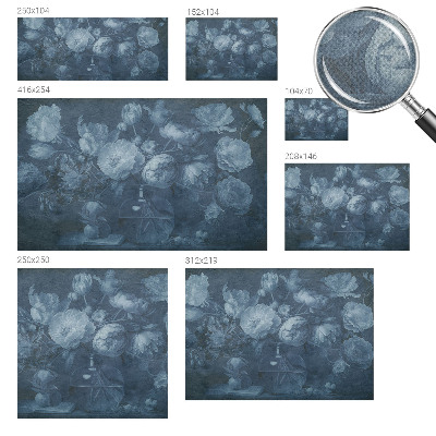 3D wall mural with a floral arrangement design
